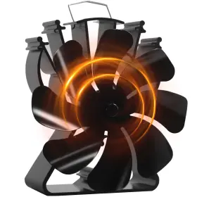 Voda Vdsf622gu Wood Stove Fan Heat Powered 8 Blades Fireplace Fans Non Electric Ac