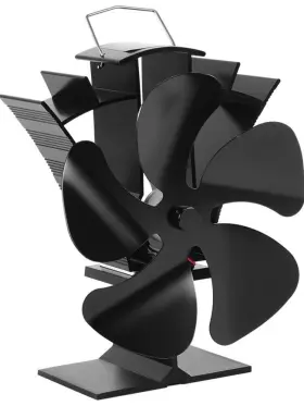 Vdsf695pb Voda 5 Blade Heat Powered Stove Fan For Wood/log Burner/fireplace New