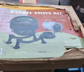 Vogelzang Bk150e Cast Iron Barrel Stove Kit Us Brand New