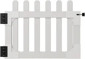Zp19004 Wambam Fence 33.5in H X 42in W 1 Gate No Dig Newport Kit White