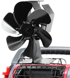 Whicow 716597901384 Wood Stove Fan Heat Powered 6 Blade Thermoelectric Fireplace Pellet Black Whicow 716597901384 Wood Stove Fan Heat Powered 6 Blade Thermoelectric Fireplace Pellet Black