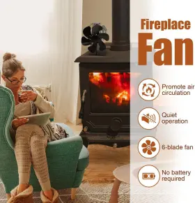 Hl-500q5 Whicow Wood Stove Fan For Buddy Heater Heat Powered Thermal Fireplace #2