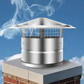 Willgoon 797422884324 8 Inch Round Chimney Cap New Silver