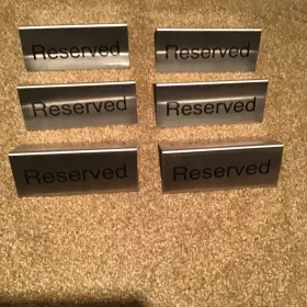 Rvs-4 Winco 6 Ea Metal Reserved Sign Stainless Steel Tent Brand Table Signs Rvs-4 Winco 6 Ea Metal Reserved Sign Stainless Steel Tent Brand Table Signs