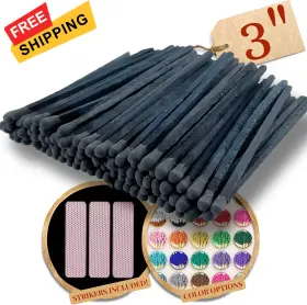 3bk-bk100 Winecraft 100 Count - 3 Inch Long Black/black Color Matches Three Bk/bk