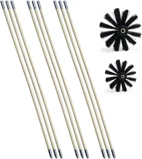 Xedragony 445057052023 Chimney Cleaning Brush Dryer Duct Cleaner 2-in-1 Kit Fireplace Drier Vent Lint S