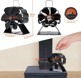 Xiongxiong 445010764741 Wood Stove Fan 6 Blade Fireplace For Burning Heat Powered #2 Xiongxiong 445010764741 Wood Stove Fan 6 Blade Fireplace For Burning Heat Powered #2