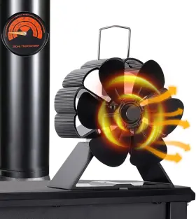 Xiongxiong 445010764741 Wood Stove Fan 6 Blade Fireplace For Burning Heat Powered Xiongxiong 445010764741 Wood Stove Fan 6 Blade Fireplace For Burning Heat Powered