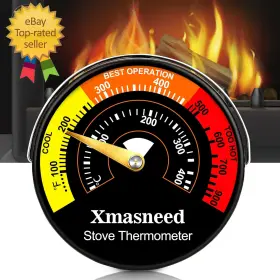 Xmasneed 445008138127 Wood Stove Magnetic Thermometer Oven Temperature Top For Woo