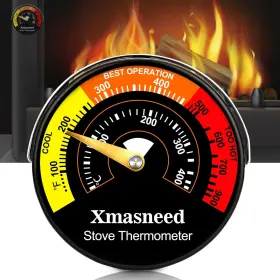 Xmasneed 445041675658 Wood Stove Thermometer Magnetic Oven Temperature Top Fo