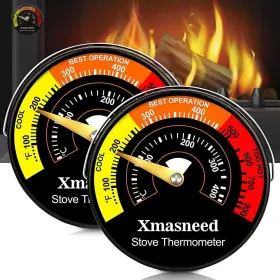 Xmasneed 711181182491 Wood Stove Thermometer Magnetic 2pcs Oven Temperature Top Thermome