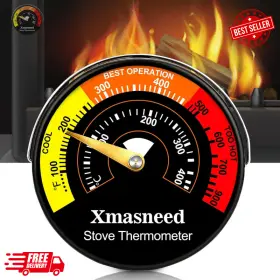 Xmasneed 711181979305 Wood Stove Thermometer Magnetic Oven Temperature Top Thermometer