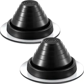 Xie-yaocom-0544 Yaocom 2 Pcs #3 Metal Pipe Od 1/4 Inch To 5 7-3/4 In Base Diameter Black