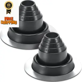Yaocom Xie-yaocom-2173 2 Pcs #2 Pipe Od 1-3/4 Inch To 3-1/4 6-1/4 In Base Diame Black