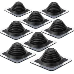 Xie-yaocom-2719 Yaocom 8 Pcs #3 Metal Roof Vent Boot Chimney Flashing Jack Inch Black