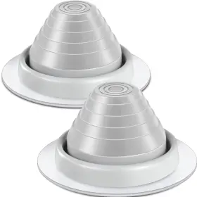 Xie-yaocom-457 Yaocom 2 Pcs #3 Pipe Flashing Boot For Od 1/4 To 5 Epdm Flexible Gray
