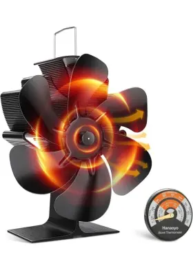 1195 Yxlanxy #1195. Heat Powered Wood Stove Fan 6-blade Fireplace For Burning