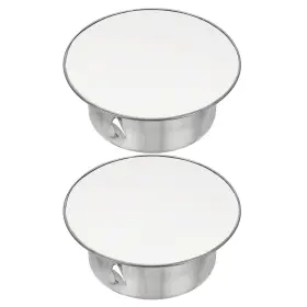 Zaplyte 672668508664 2 Pcs 83mm 3.3 Inch Tightness Round Stainless Steel Chimney Hole Cap Silver