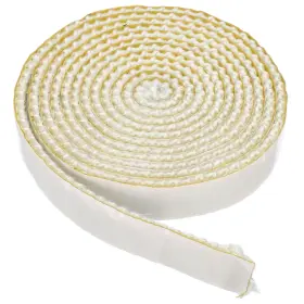Zaplyte 726215707274 5/8 Inch X 1/8 X73 Wood Stove Gasket Fiberglass Self Adhesive Seal Rope White