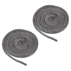 Zaplyte 731618779933 2pcs 1/4 Inch X 86 Wood Stove Gasket Graphite Fiberglass Round Seal Rope Black