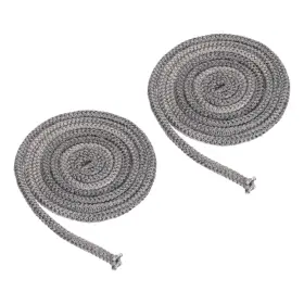 Zaplyte 731618779971 2pcs 3/8 Inch X 86 Wood Stove Gasket Graphite Fiberglass Round Seal Rope Black