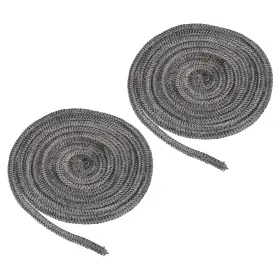 Zaplyte 783243537549 2pcs 1/4 Inch X 98 Wood Stove Gasket Graphite Fiberglass Round Seal Rope Black