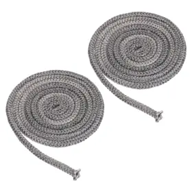 Zaplyte 783243537808 2pcs 5/16 Inch X 98 Wood Stove Gasket Graphite Fiberglass Round Seal Rope Black