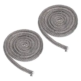 Zaplyte 783243538874 2pcs 9/16 Inch X 98 Wood Stove Gasket Graphite Fiberglass Round Seal Rope Black
