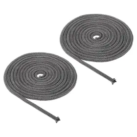 Zaplyte 783243539505 2pcs 5/16 Inch X 197 Wood Stove Gasket Graphite Fiberglass Round Seal Rope Black