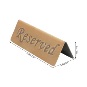 Zeronei54a7rk6s0 Zerone Reserved Table Seat Signs Reservation Sign Antique Bronze Stainless Steel En #3 Zeronei54a7rk6s0 Zerone Reserved Table Seat Signs Reservation Sign Antique Bronze Stainless Steel En #3