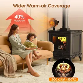 500j Zhengxoo Heat Powered Wood Stove Fan 4-blade Fireplace For Burning #2 500j Zhengxoo Heat Powered Wood Stove Fan 4-blade Fireplace For Burning #2