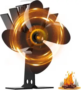 800b7 Zhengxoo Heat Powered Wood Stove Fan 4-blade Fireplace Accessories Warm