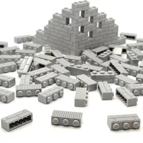 150wall Zhx Masonry Profile Bricks Bulk Light Grey Color Diy Building Block Toy For W