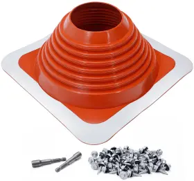 Zlshmoee 794300085927 #7 Metal Roof Pipe Flashing Boot Red High Temp
