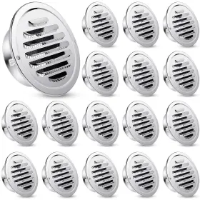 Zonon Hu-zonon-7625 18 Pcs Stainless Steel Soffit Vents 4 Inch Round Dryer Silver