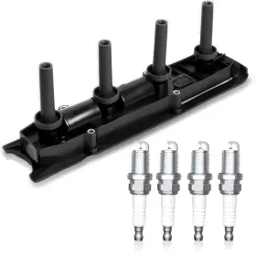 Sh-dhxq-17 Zuughay 4pcs Ignition Coil Pack And Spark Plugs Set Compatible With Chevrolet Cavalie