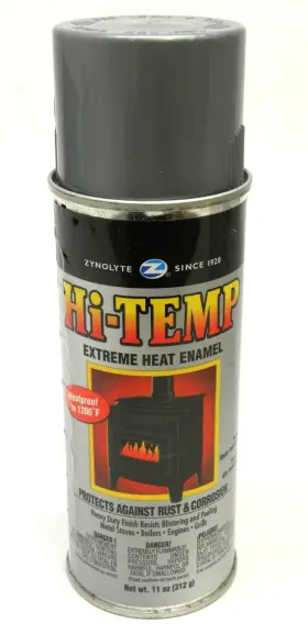 Zynolyte 036333006303 High Temperature Stove Chimney Fireplace Spray Paint 11 Oz Can Aluminum Grey