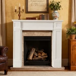 Modern Fireplace Mantel Surround White Frames With Legs, Wood. Fixed Price $159.99.
