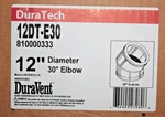 12" 12DT-E30 Duravent Duratech Double-wall Vertical Chimney Cap 810014054. Fixed Price $160.00.