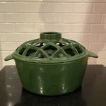 Minuteman International 2.2 Qt Enamel Filigree Steamer Lattice Top T-50-GR. Fixed Price $59.99.
