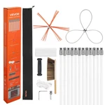 Vevor Chimney Sweep Kit Fireplace Brush With Dual Heads Goggles. Fixed Price $69.99.