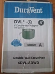 Duravent Double Wall- 6" Stove Adapter With Damper #6DVL-ADWD. Fixed Price $60.00.