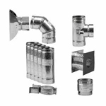 New Selkirk 283870 3" Through-the-wall Chimney Pipe Kit For Wood Pellet Stove. Fixed Price $328.00.