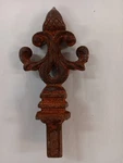 Vintage 5 1/4" Cast Iron Gate Finial Rusted Ornate Acorn Fence Decor. Fixed Price $25.00.