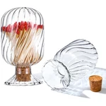 Cinnvoice Helix Shaped Glass Matches Cloche 2.52 5.08 Inch, Clear. Fixed Price $21.82.