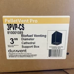 Duravent Pelletvent Pro Pipe 3" Diameter Cathedral Support Box 3PVP-CS New Black. Fixed Price $99.00.