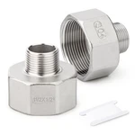 Taisher 2PCS 304 Stainless Steel Pipe Mnpt X 1-1/2" Fnpt, Silver. Fixed Price $34.99.