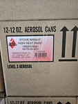 Stove Bright High Temp Spray Paint Satin Black #1990 *case Of 12. Fixed Price $235.00.