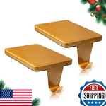 Hmasyo Christmas Stocking Holders For Mantle - Set Of 2 Gold Heavy Duty Iron. Fixed Price $33.99.