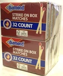 Diamond Strike Box Small Wooden Penny Kitchen Matches 320 Count. Fixed Price $8.00.
